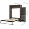 Bestar Cielo Full Murphy Bed with Floating Shelves (79W), Bark Grey & White 80897-47 - alternate 8